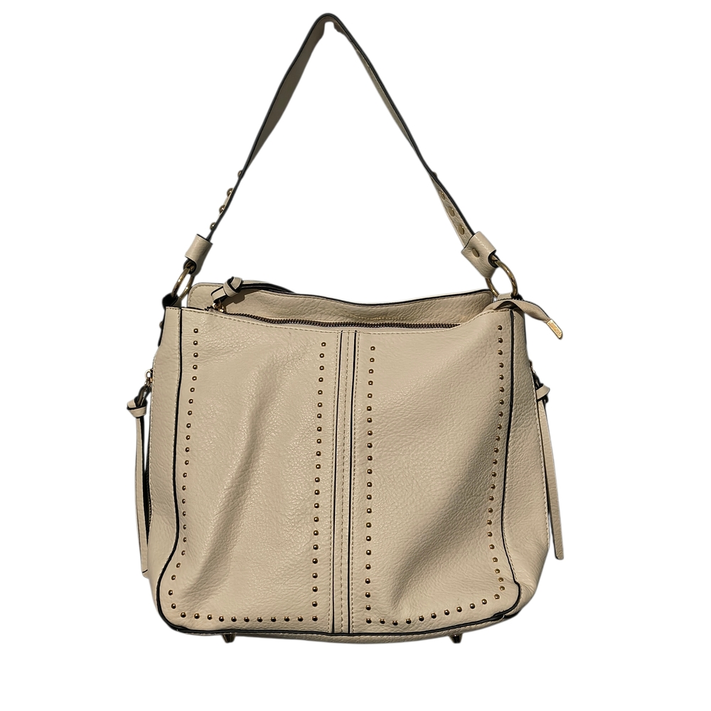 Montana West Cream Studded Shoulder Bag